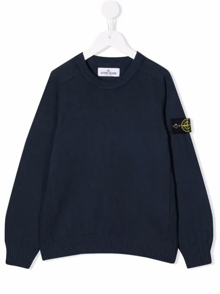 Stone Island Junior толстовка с нашивкой-логотипом