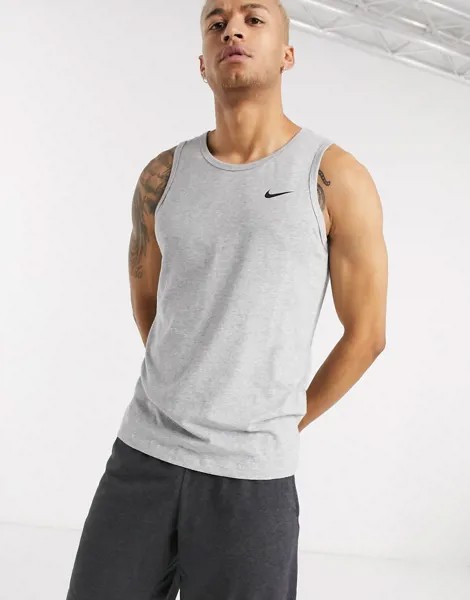 Серая майка Nike Training Dry-Серый