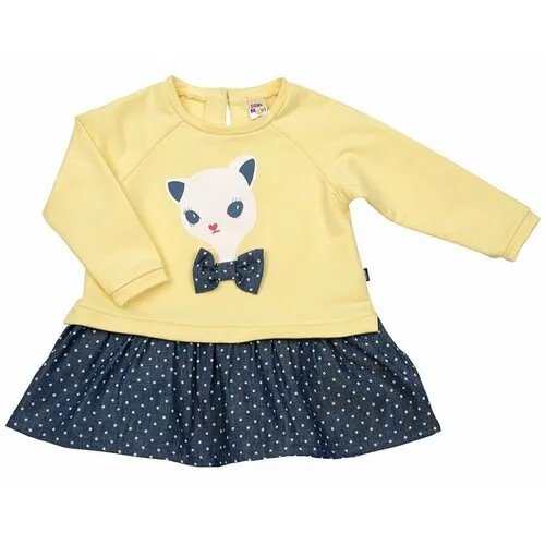 Платье Mini Maxi, хлопок, размер 116, желтый