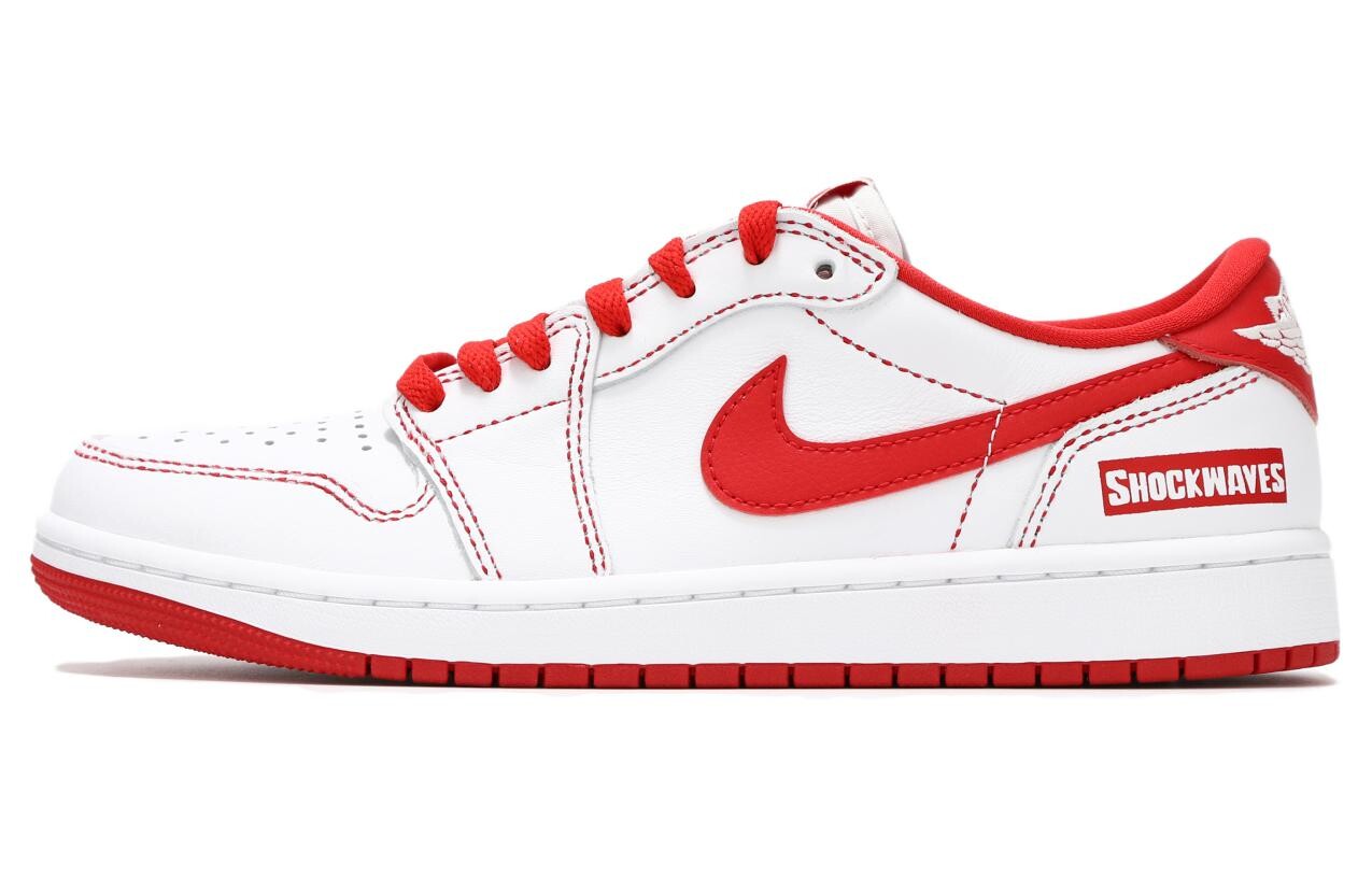 Кроссовки Air Jordan 1 Vintage Basketball Shoes Unisex Low-top White/Red, красный