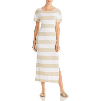 Женское платье-футболка Three Dots в белую полоску чайной длины L BHFO 6641