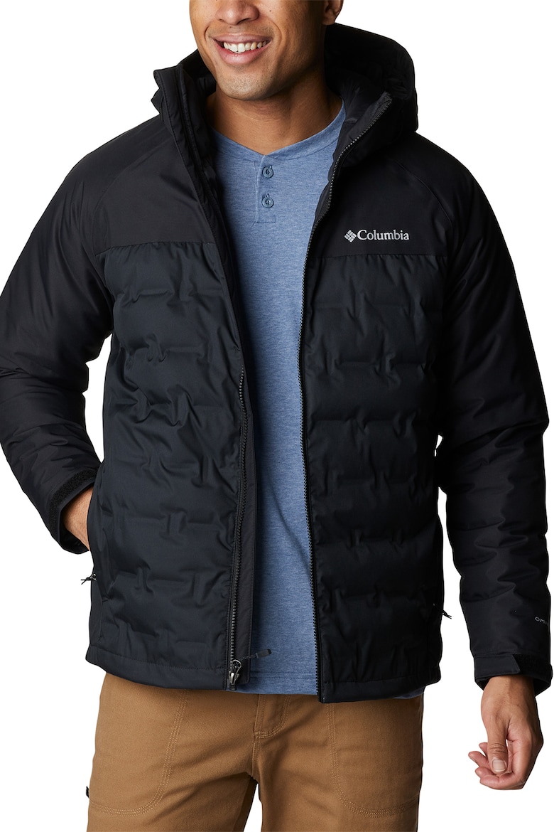 Зимняя туристическая куртка с подкладкой на гусином пуху Grand Trek II Columbia, черный