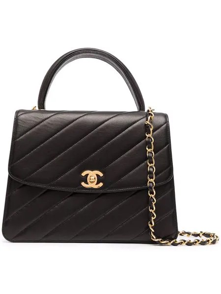 Chanel Pre-Owned стеганая сумка 1992-го года с логотипом CC