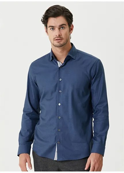 Мужская рубашка цвета индиго с классическим воротником Network