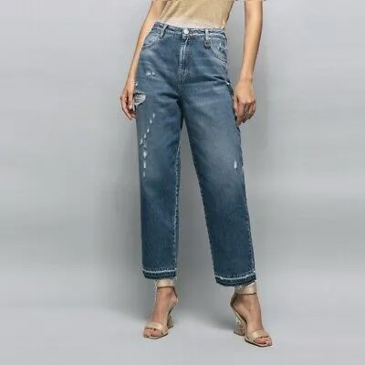 Джинсы с напуском Sharon Woman GAELLE Paris Trousers GBDP17106 Темно-синий E2023