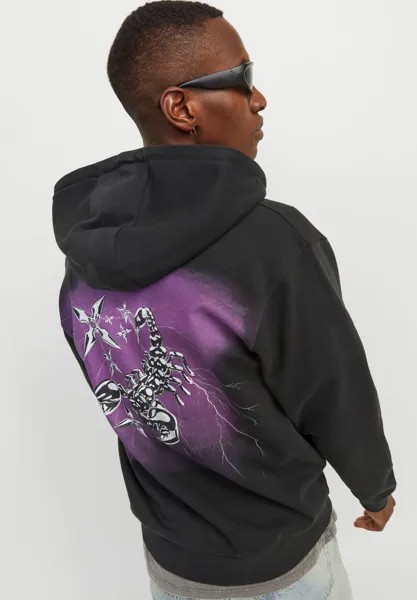 Толстовка на молнии Jorscorpion Zip Hood Unisex Jack & Jones, черная