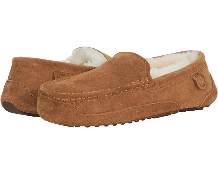 Тапочки FIRESIDE by Dearfoams Melbourne Genuine Shearling Moccasin, цвет Chestnut