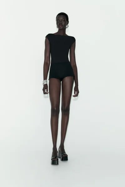 Боди без рукавов ZARA, черный