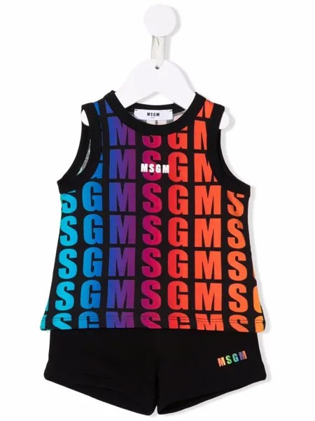 MSGM Kids комплект из топа и шортов с логотипом