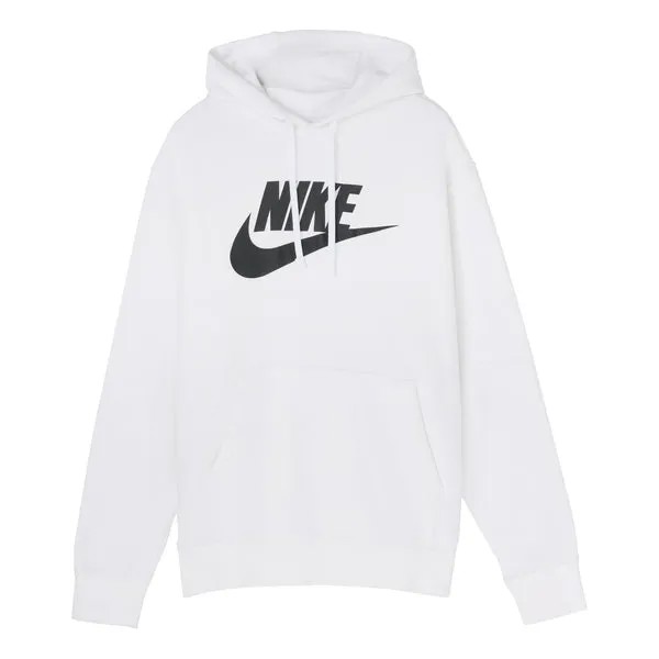 Толстовка Men's Nike Club Fleece Printing White, белый