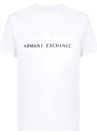 Armani Exchange футболка с тисненым логотипом