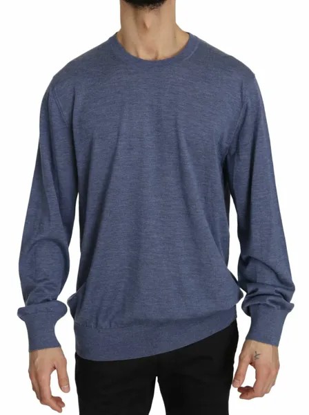 DOLCE - GABBANA Свитер, синий кашемировый пуловер с круглым вырезом IT56/US46/ XXL Рекомендуемая розничная цена 820 долларов США