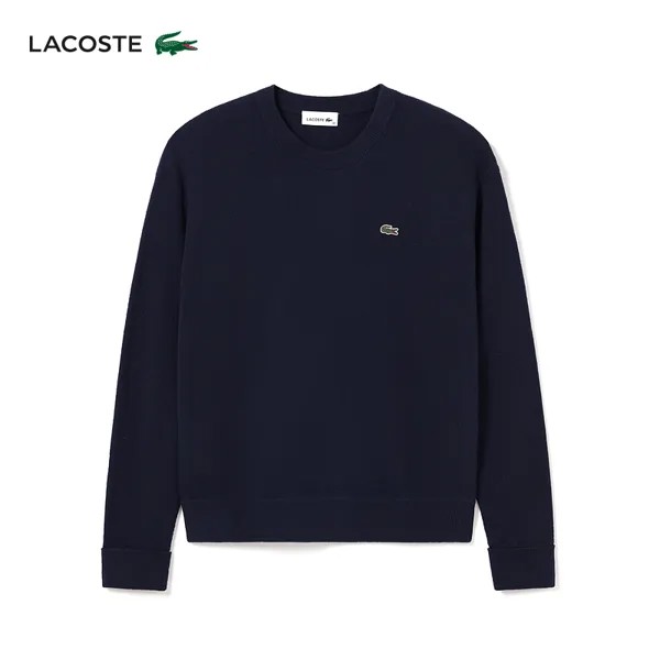 Пуловер женский Lacoste с круглым вырезом, темно-синий