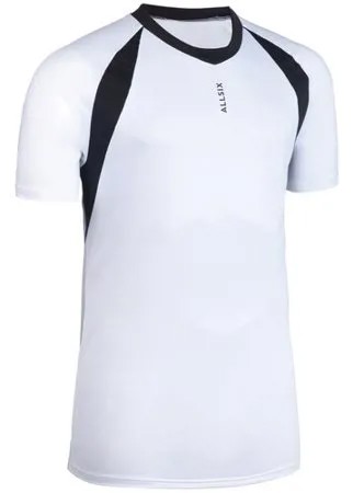 Футболка волейбольная мужская VTS500 , размер: M, цвет: Белый/Черный ALLSIX Х Декатлон