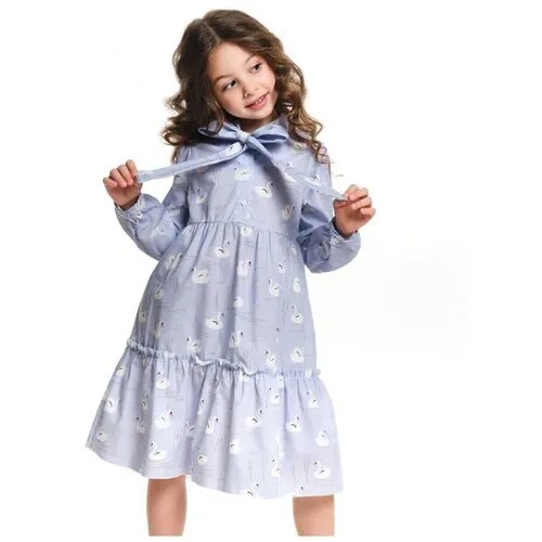 Платье Mini Maxi, хлопок, анималистический принт, размер 104, мультиколор