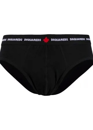 Dsquared2 трусы-брифы с логотипом на поясе