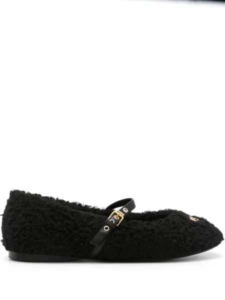 Moschino балетки с логотипом, черный