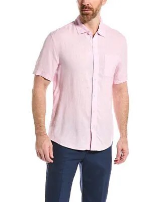 Рубашка из смесового льна Magaschoni мужская розовая L