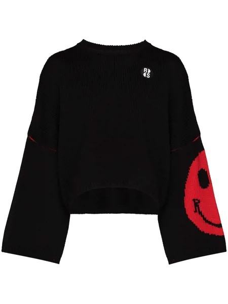Raf Simons джемпер вязки интарсия из коллаборации с Smiley