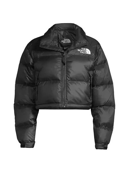 Укороченная куртка-пуховик Nuptse The North Face, черный