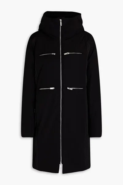 Пальто Ally с капюшоном и трикотажными вставками в рубчик Fusalp, черный