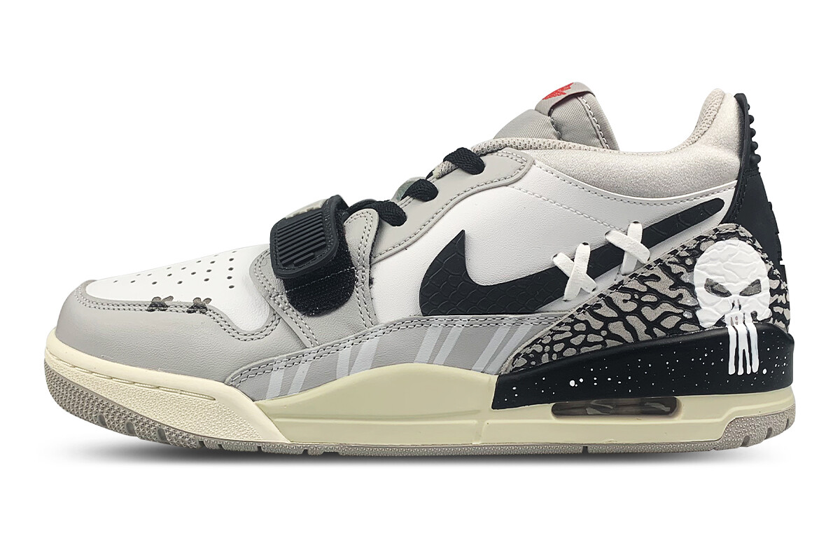 Кроссовки Jordan Legacy 312 Vintage Basketball Shoes Women's Low-top Black/white/gray, черный/белый/серый