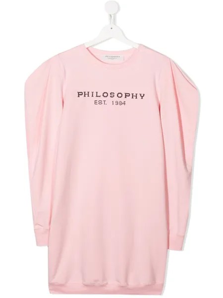Philosophy Di Lorenzo Serafini Kids платье-толстовка с логотипом