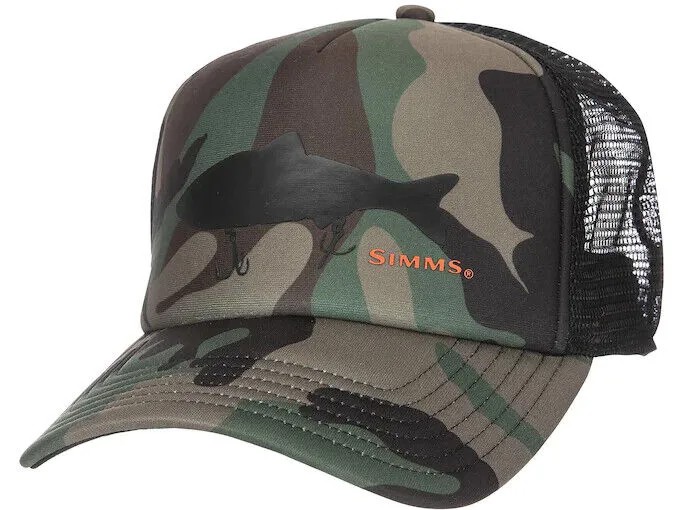 Кепка-кепка Simms Fishing Throwback Trucker — лесного камуфляжного цвета — НОВИНКА!