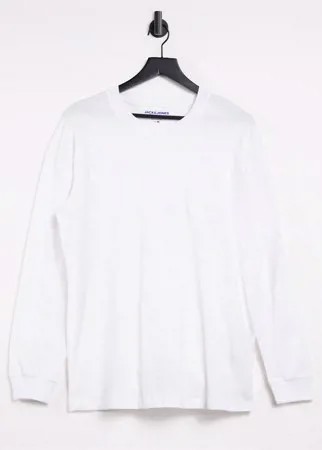 Белый свободный лонгслив Jack & Jones Core
