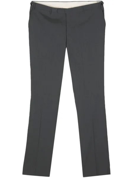 Corneliani полосатые брюки строгого кроя, серый