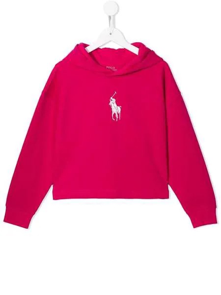 Ralph Lauren Kids укороченное худи Polo Pony