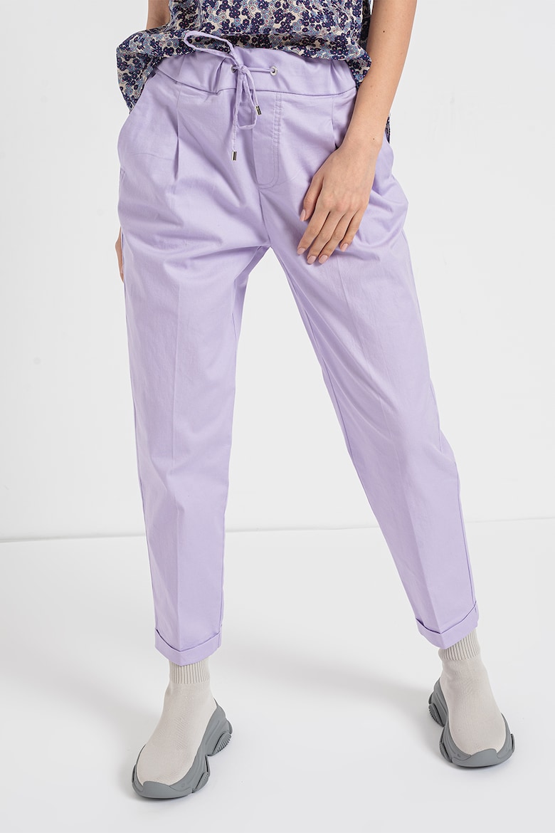 Зауженные брюки с завязкой United Colors Of Benetton, фиолетовый