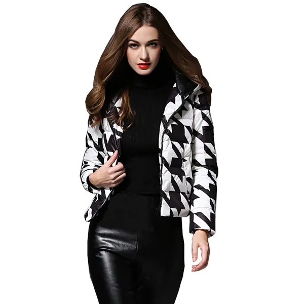 Высококачественные легкие Короткие пуховики, женское модное высококачественное зимнее пуховое пальто, женская элегантная клетчатая куртк...