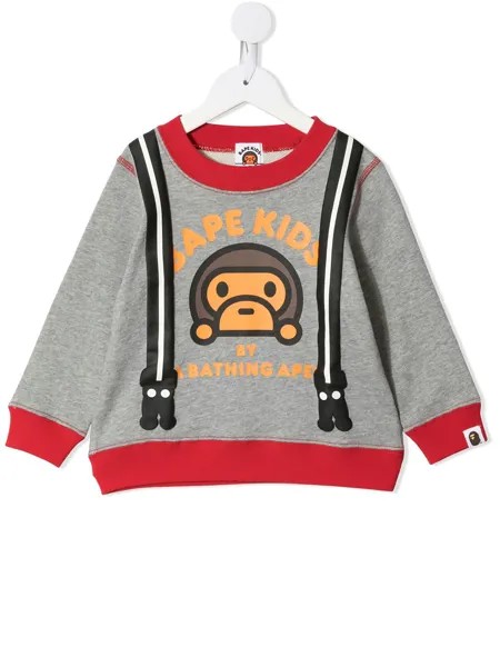 A BATHING APE® толстовка Milo Suspenders с принтом