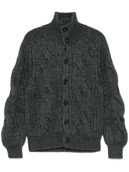 Canali кардиган с эффектом меланжа, серый