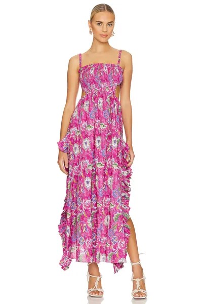 Платье CAROLINE CONSTAS Margo Gown, цвет Pink Enchanted Paisley