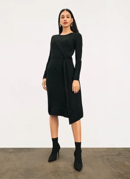 Платье из свитера с каскадом Donna Karan