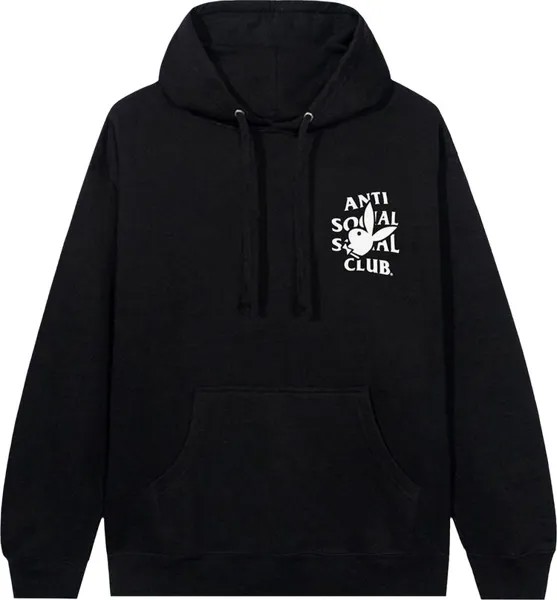 Худи Anti Social Social Club x Playboy Bunny Logo Hoodie Black 'Black', черный