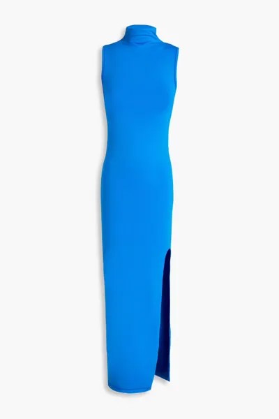 Платье макси из эластичного джерси с вырезами Simon Miller, синий