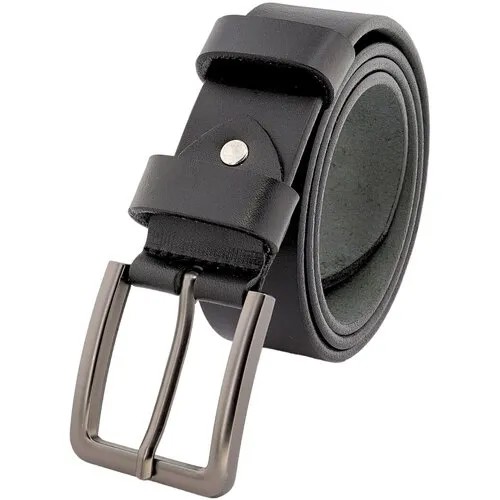 Ремень PREMIUM BELT, натуральная кожа, металл, подарочная упаковка, для мужчин, длина 115 см., черный
