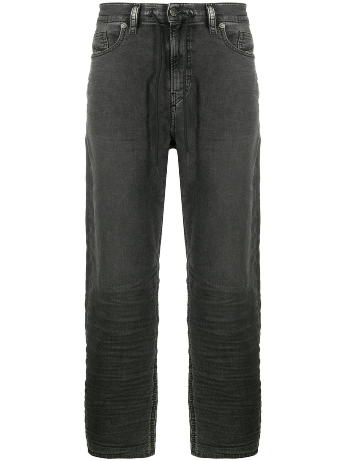 Diesel широкие джинсы с кулиской, черный