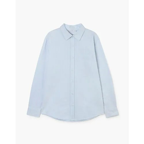Рубашка Gloria Jeans, размер 10-12л/146-152, белый, синий
