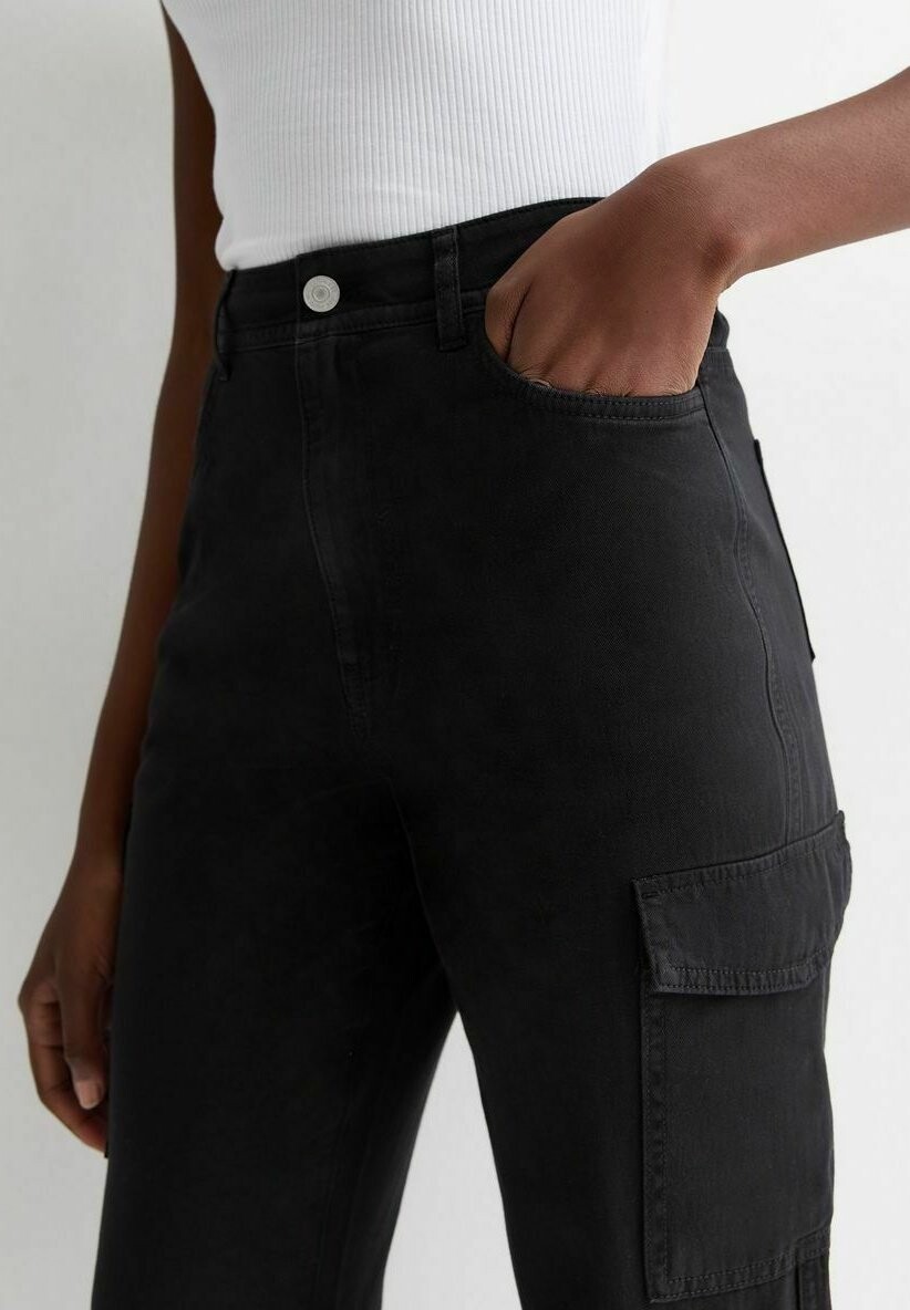 Брюки-карго TALL DENIM CUFFED New Look Tall, черный