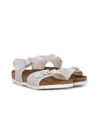 Birkenstock Kids сандалии с эффектом металлик