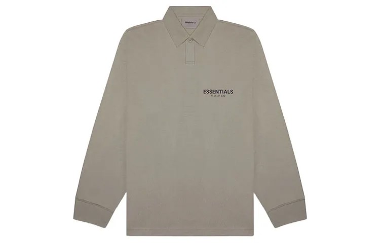 ФУТБОЛКА ПОЛО унисекс Fear of God Essentials, Серо-коричневый