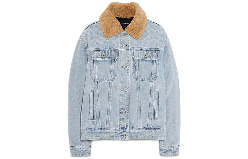 COACH Женские бархатные куртки, цвет Blue