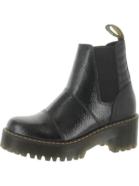 Женские кожаные ботинки челси Rozalie до щиколотки Dr. Martens, цвет Black Patent