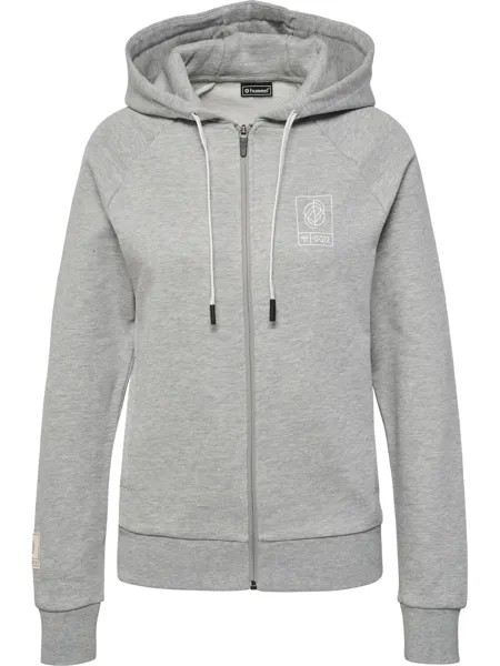 Толстовка Hummel Hoodie Hmlgg12 Sweat Zip Hoodie Woman, серый меланж
