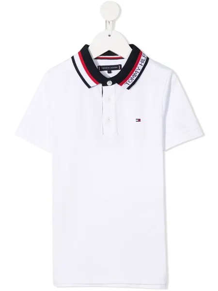 Tommy Hilfiger Junior рубашка поло с логотипом на воротнике