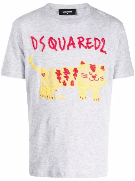 Dsquared2 футболка с вышитым логотипом